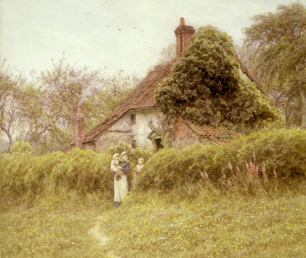 Cottage à Pinner, Middlesex - Helen Allingham