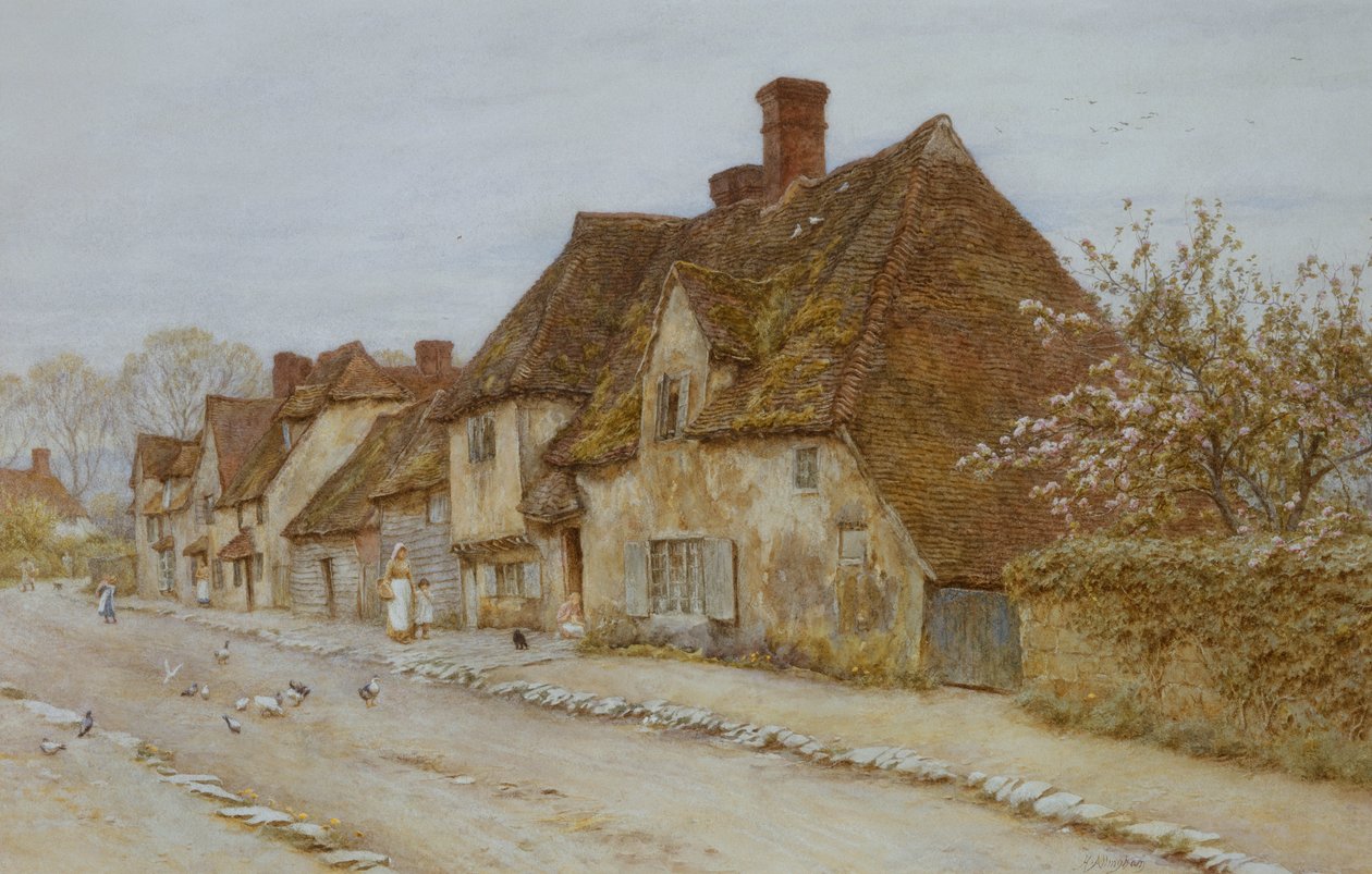 Une Rue de Village, Kent - Helen Allingham