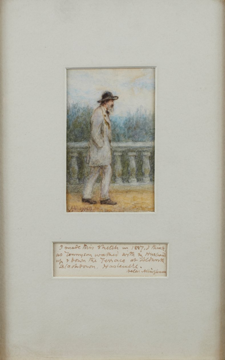Alfred, Lord Tennyson dans son jardin - Helen Allingham