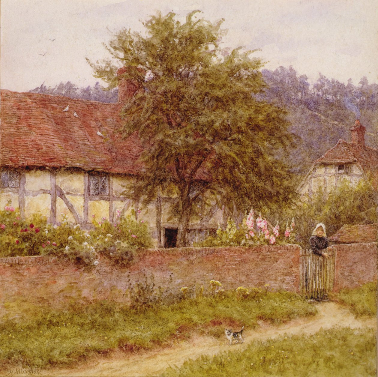 Le chaton errant, c.1891 - Helen Allingham