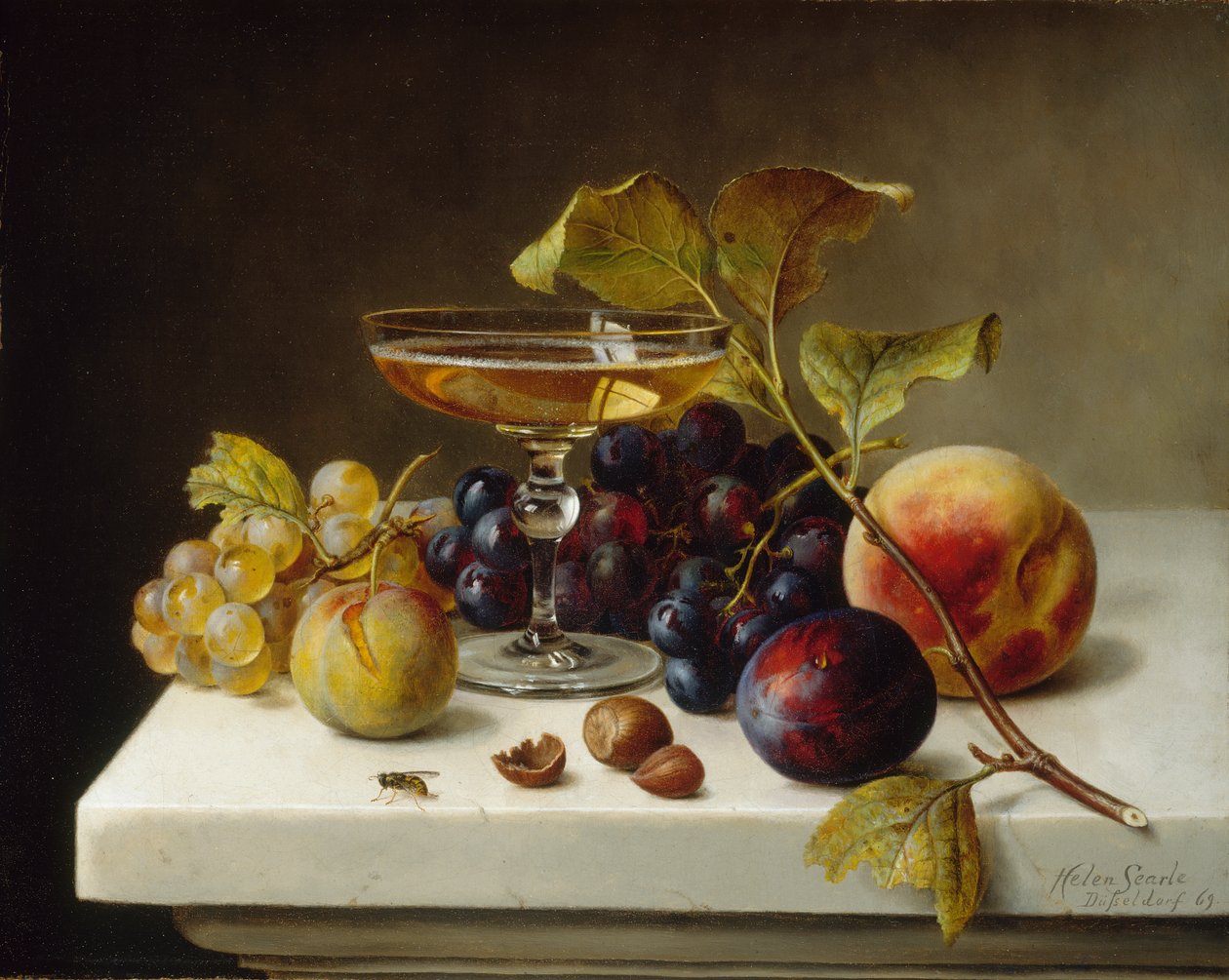 Nature morte avec fruits et champagne, 1869 - Helen Searle