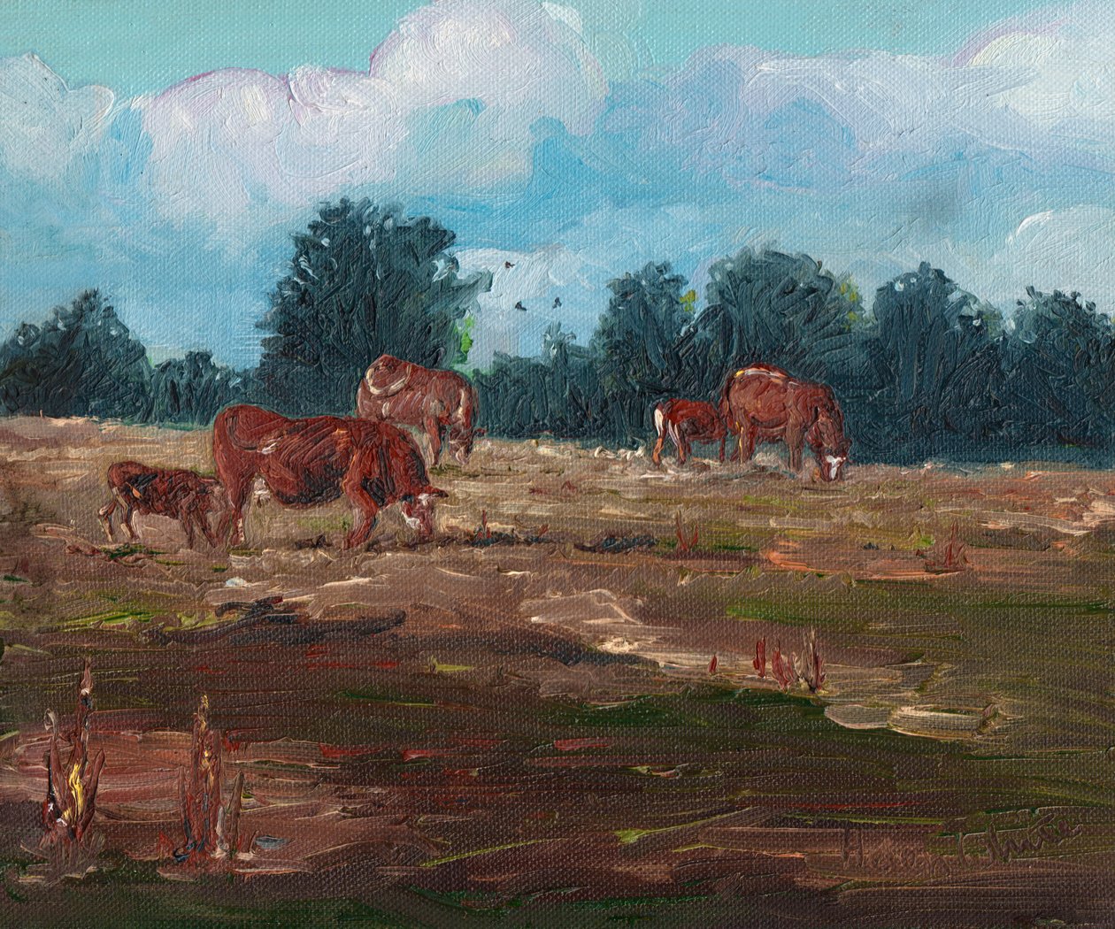 Vaches en pâturage, 2008 - Helen White