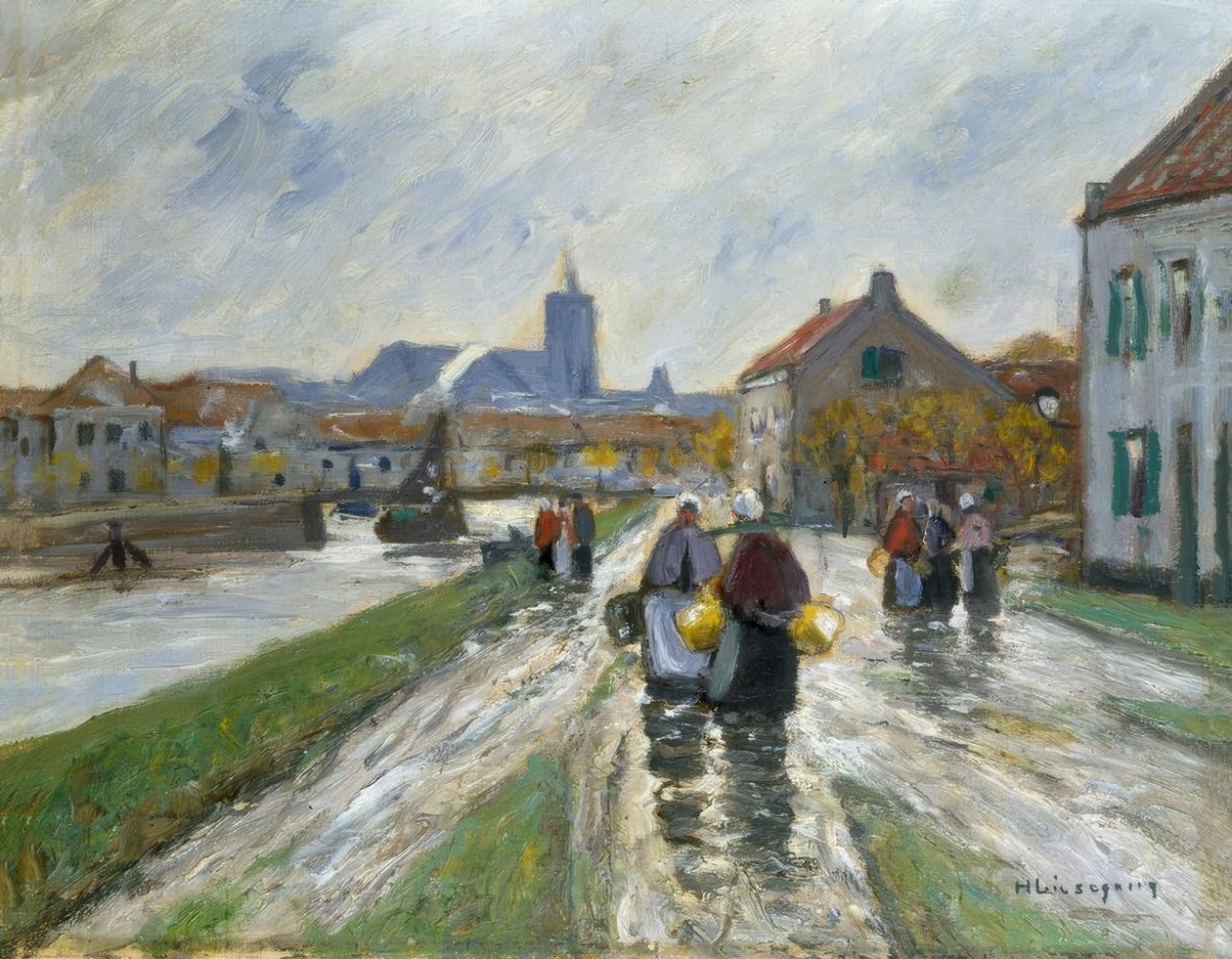 Canal en Hollande - Helmuth Liesegang