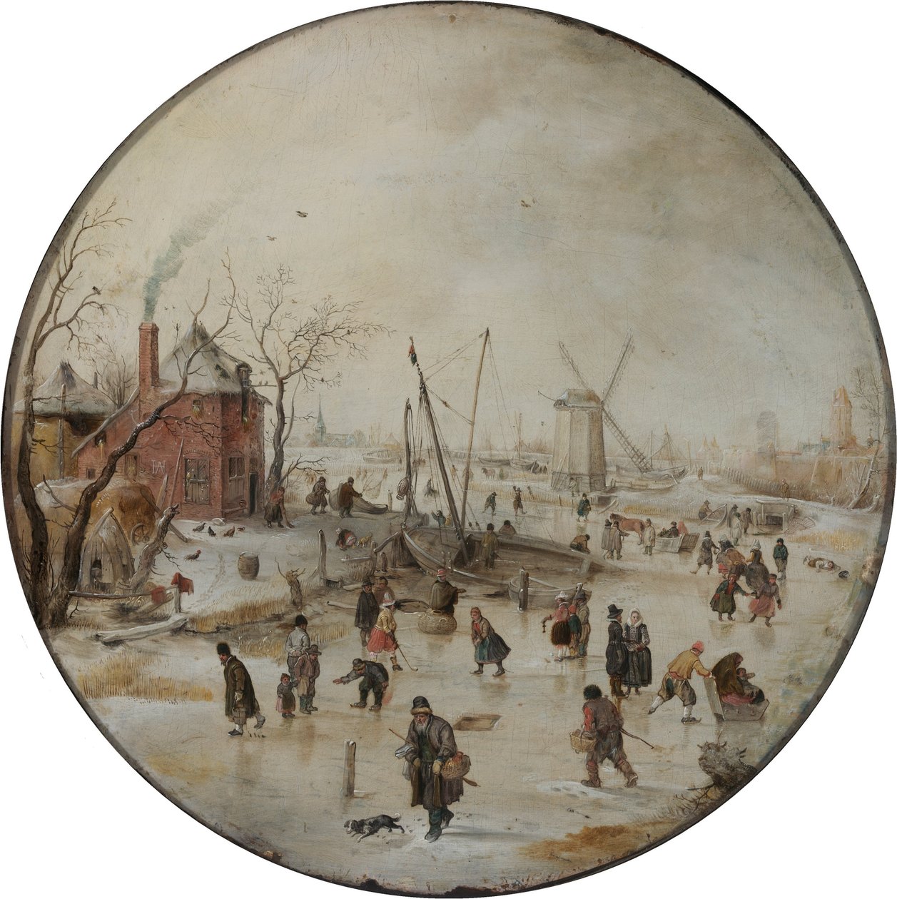 Rivière gelée avec patineurs - Hendrick Avercamp