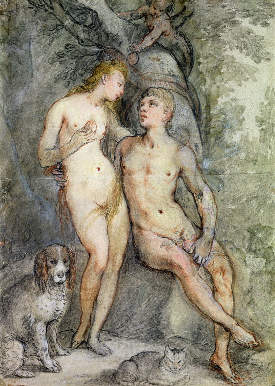 Adam et Ève - Hendrik Goltzius