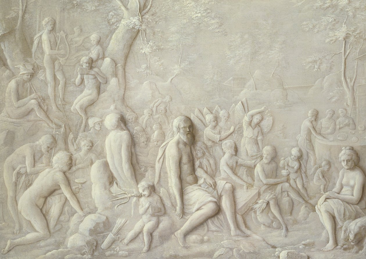 Une scène bacchanale - Hendrick Kellner