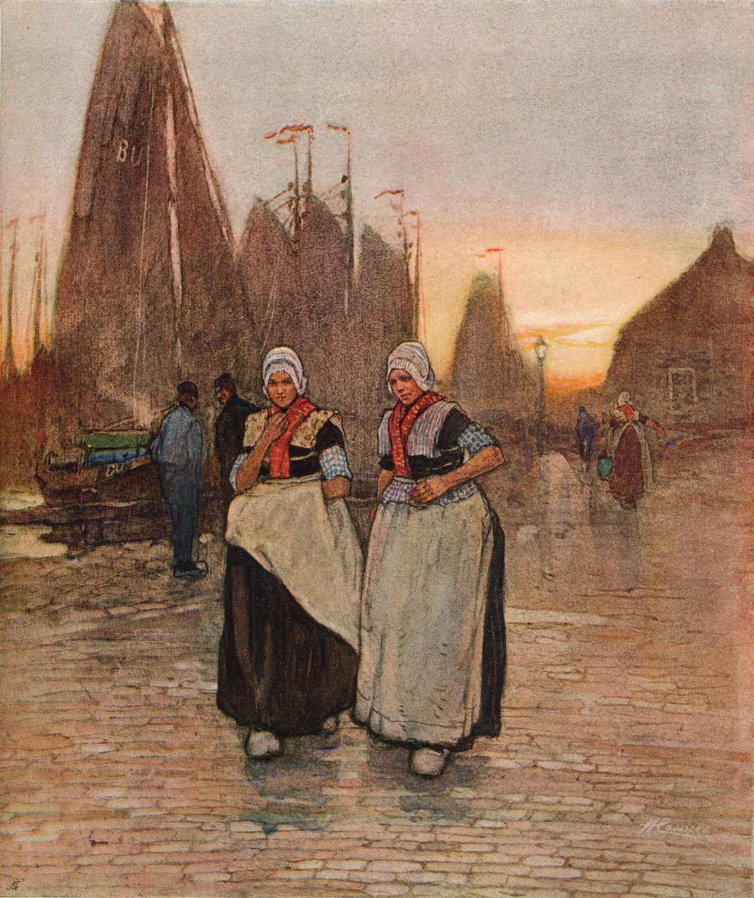 Sur le quai, vers 1902 - Hendrick Cassiers