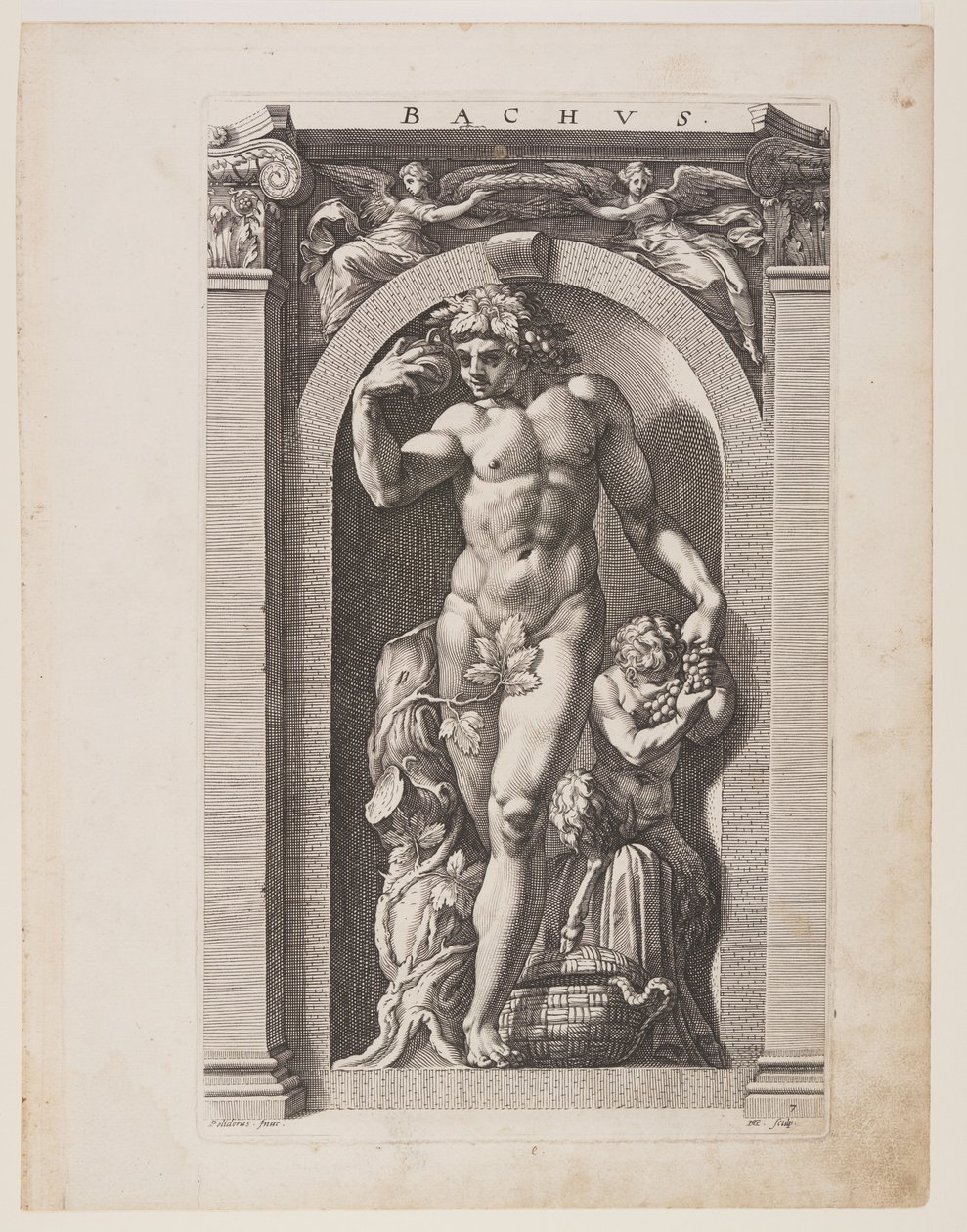 Bacchus, tiré de Huit dieux païens - Hendrick Goltzius