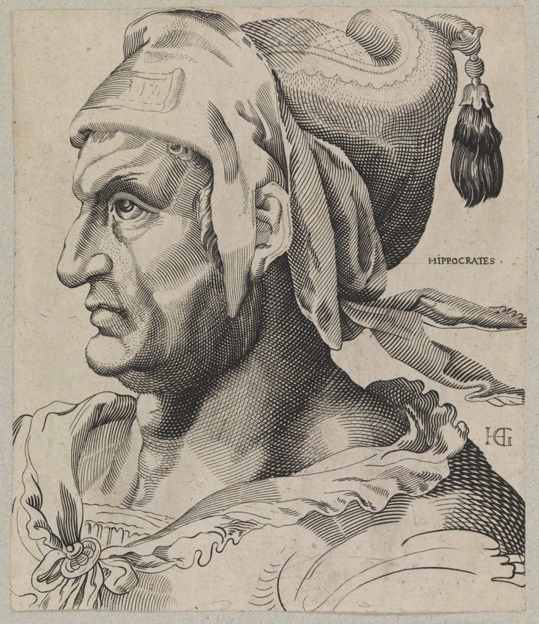 Hippocrate. Buste d