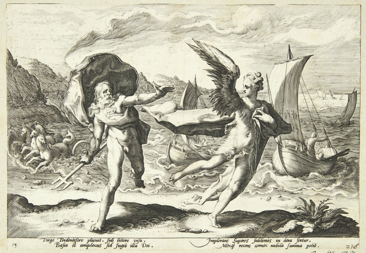 Koronis transformée en corbeau - Hendrick Goltzius