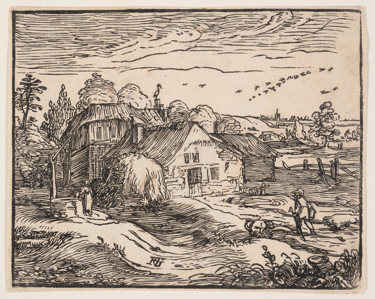 Paysage avec une ferme - Hendrick Goltzius