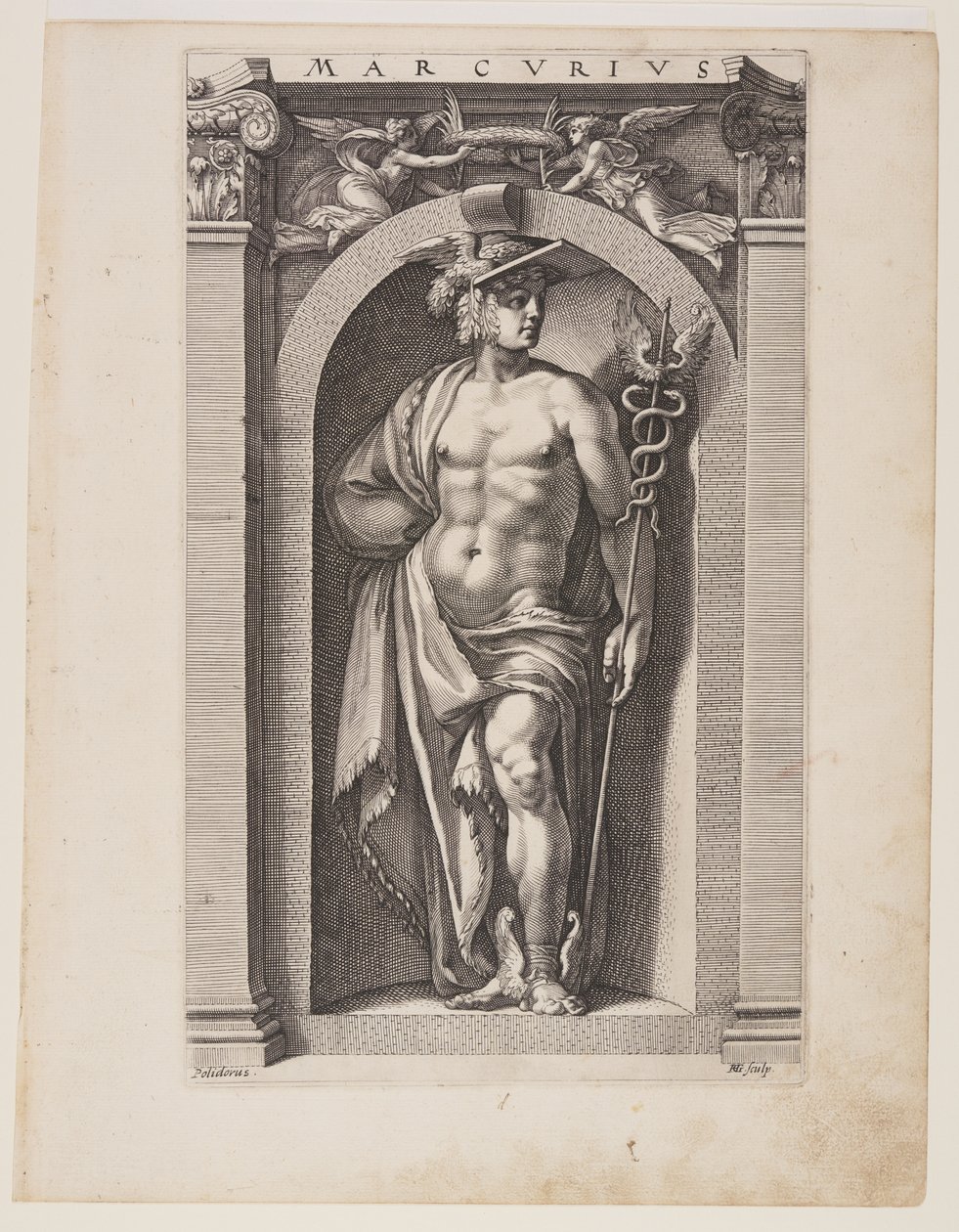 Mercurius, tiré de Huit dieux païens - Hendrick Goltzius