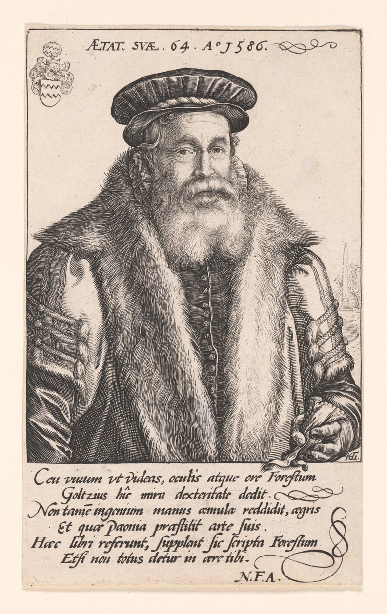 Pieter van Foreest (Petrus Forestus) - Hendrick Goltzius