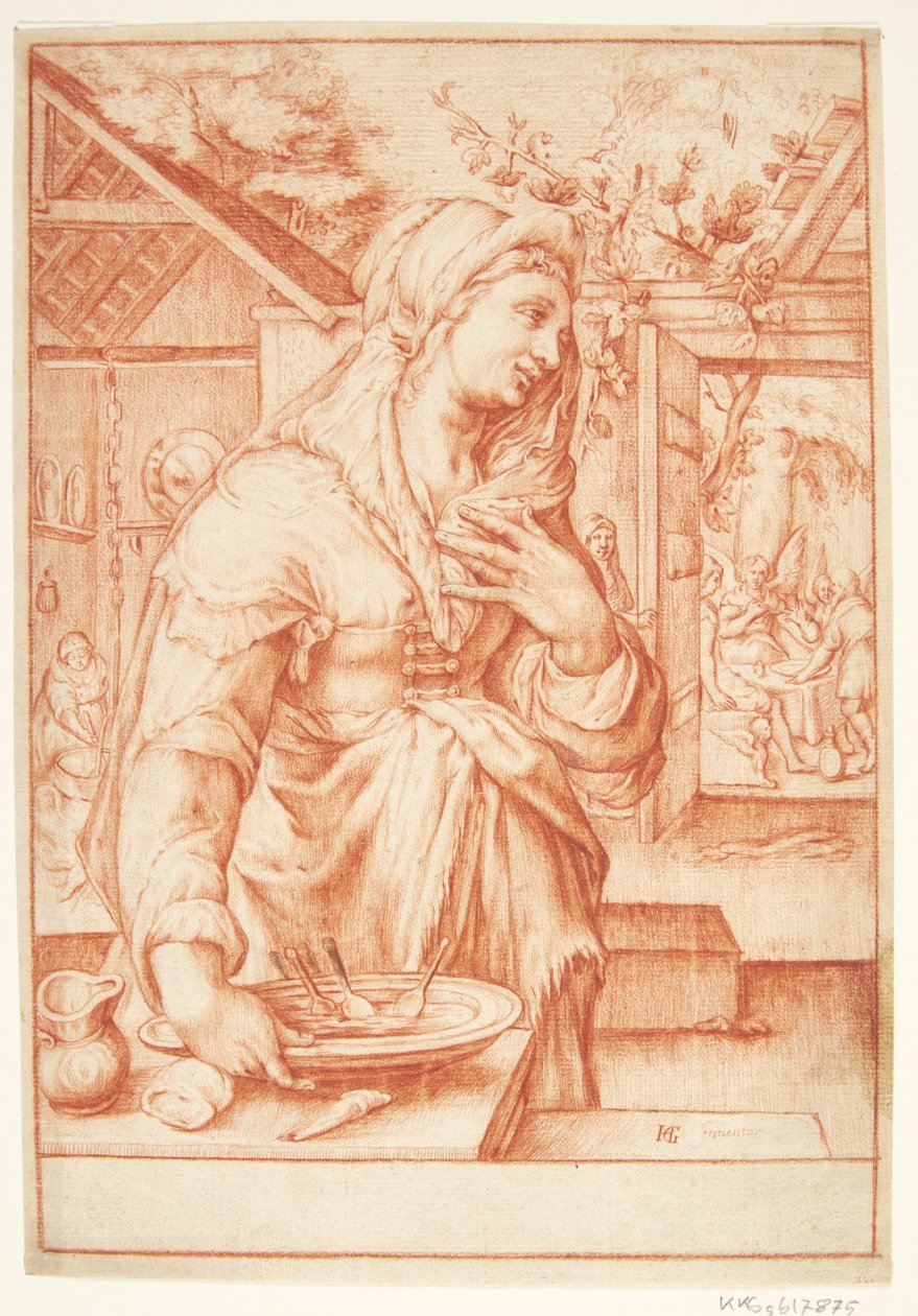 Sarah dans la cuisine - Hendrick Goltzius