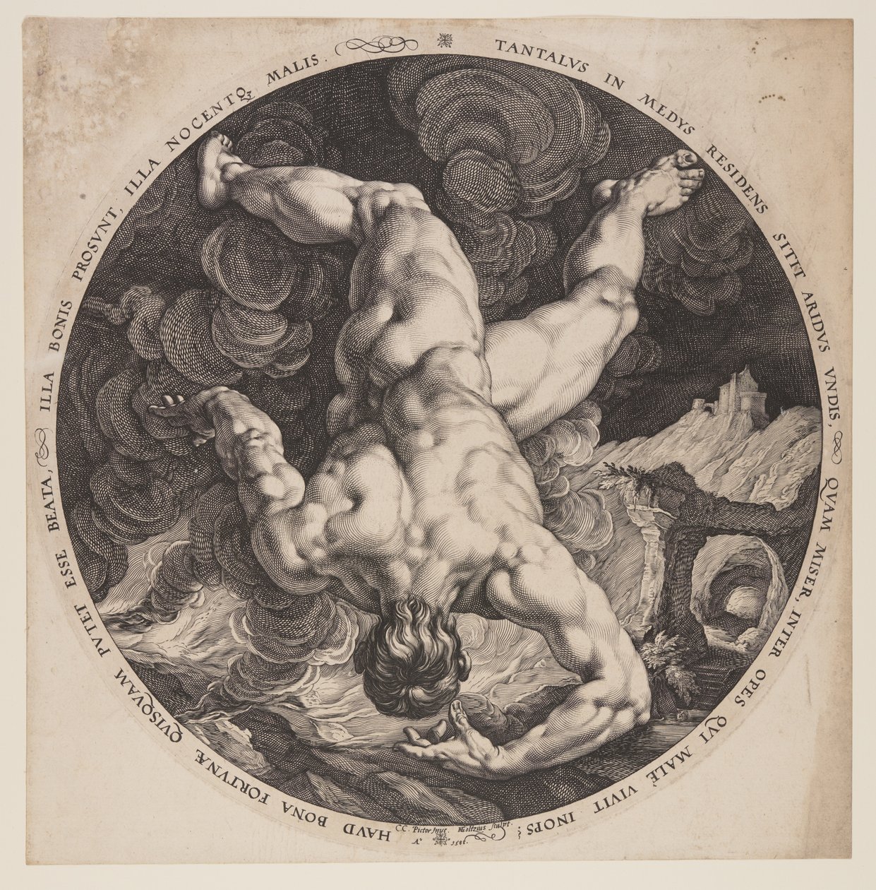 Tantale, extrait de Les quatre déshonorants - Hendrick Goltzius