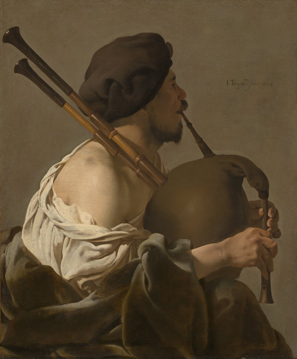 Joueur de cornemuse - Hendrick ter Brugghen