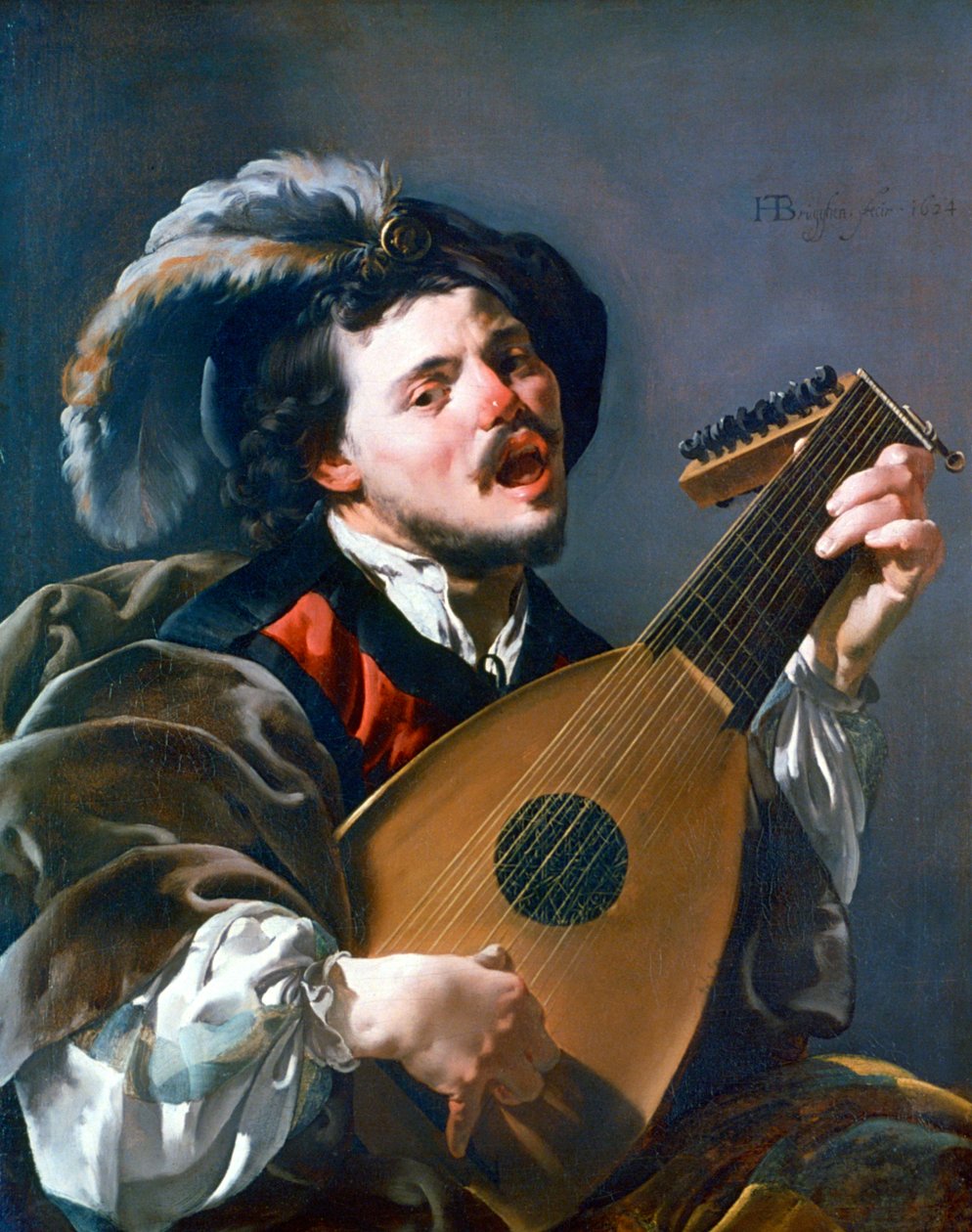 Un homme jouant du luth, 1624 - Hendrick ter Brugghen