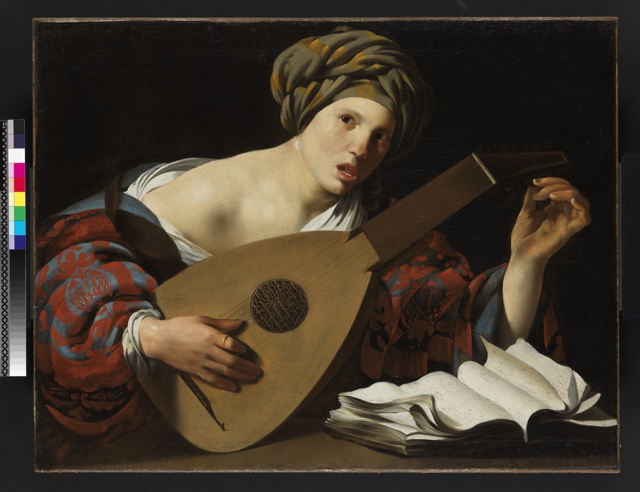 Jeune femme accordant un luth, c.1626-27 - Hendrick ter Brugghen