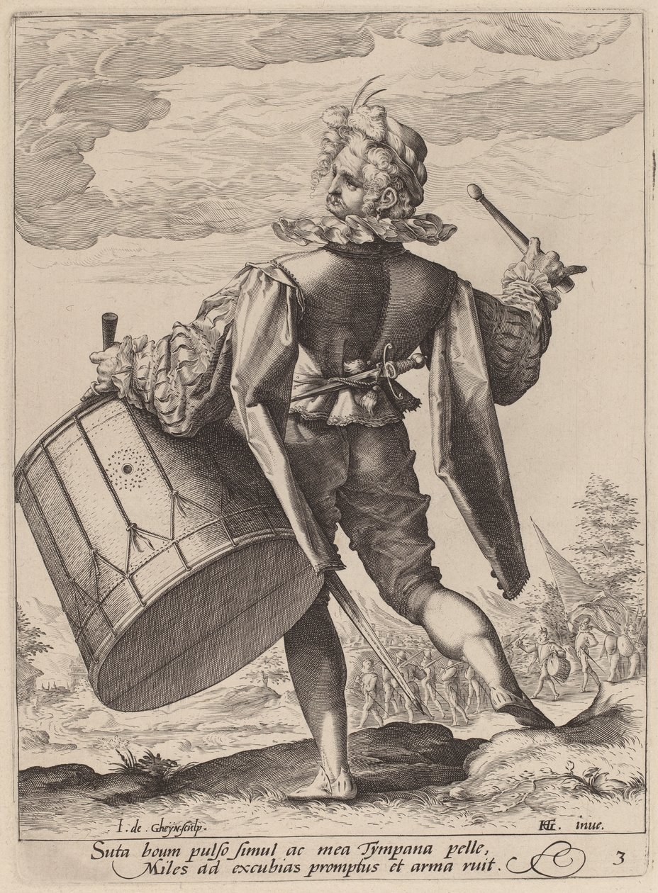 Tambour, gravé par Jacques II de Gheyn, 1587 - Hendrik Goltzius
