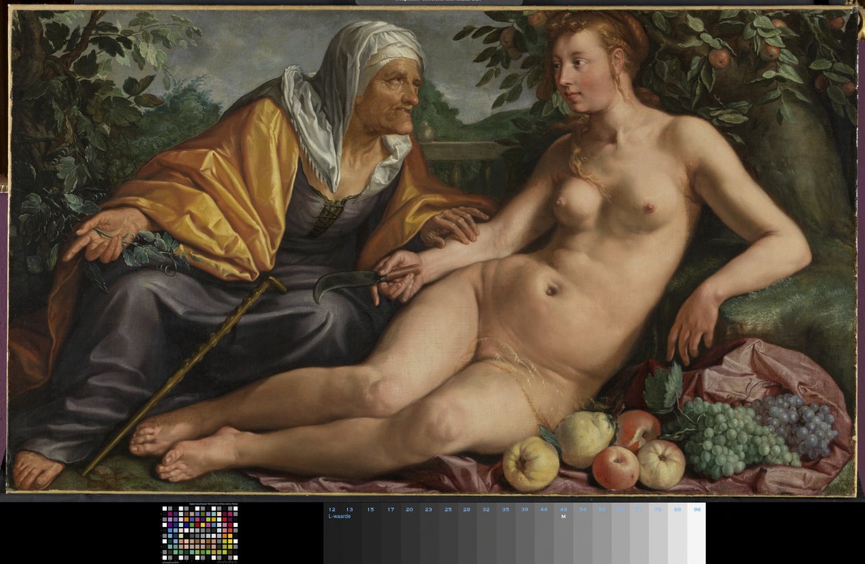 Vertumne et Pomone - Hendrik Goltzius