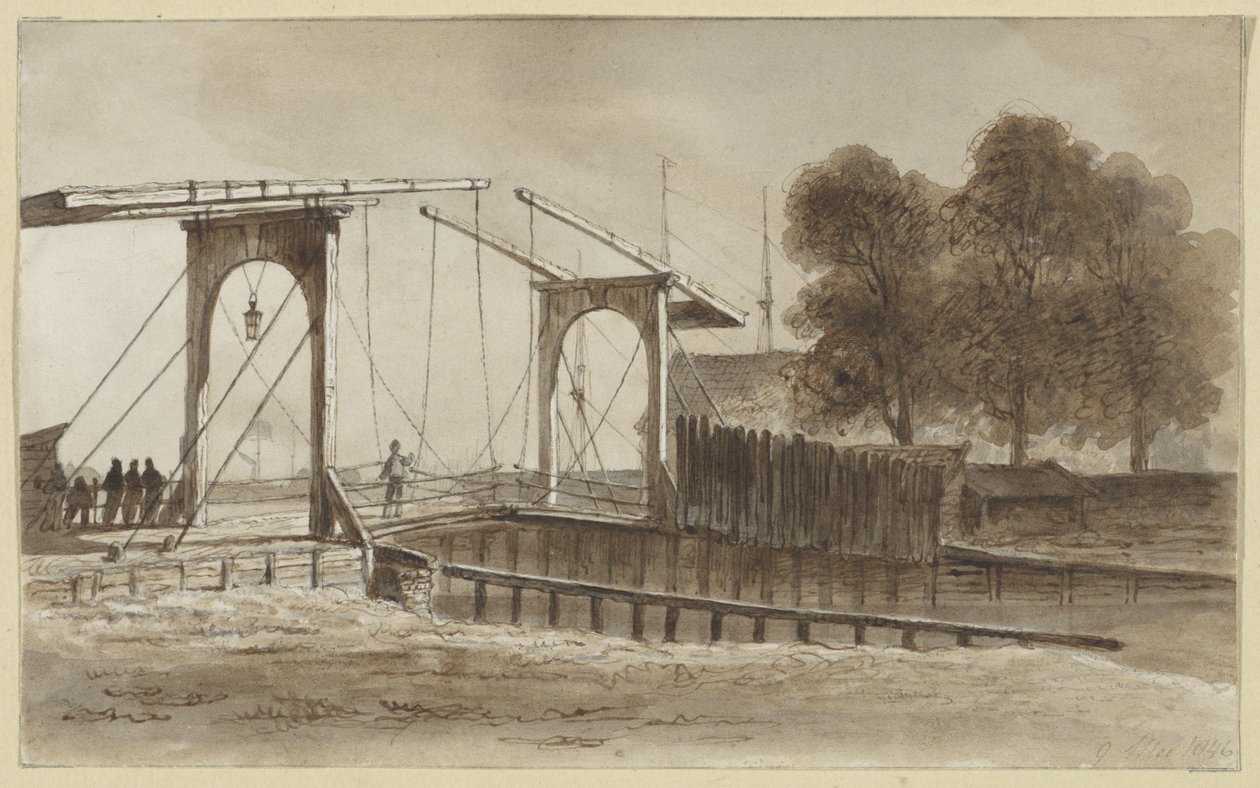 Pont-levis à Bikkerseiland à Amsterdam - Hendrik Abraham Klinkhamer