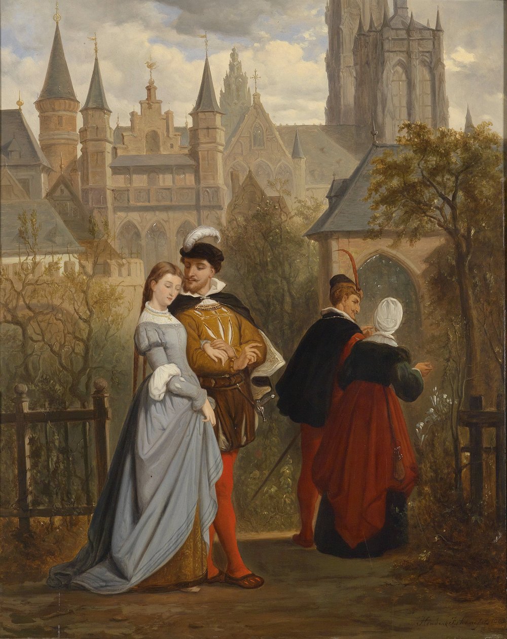 Scène de Faust de Goethe - Hendrik Frans Schaefels
