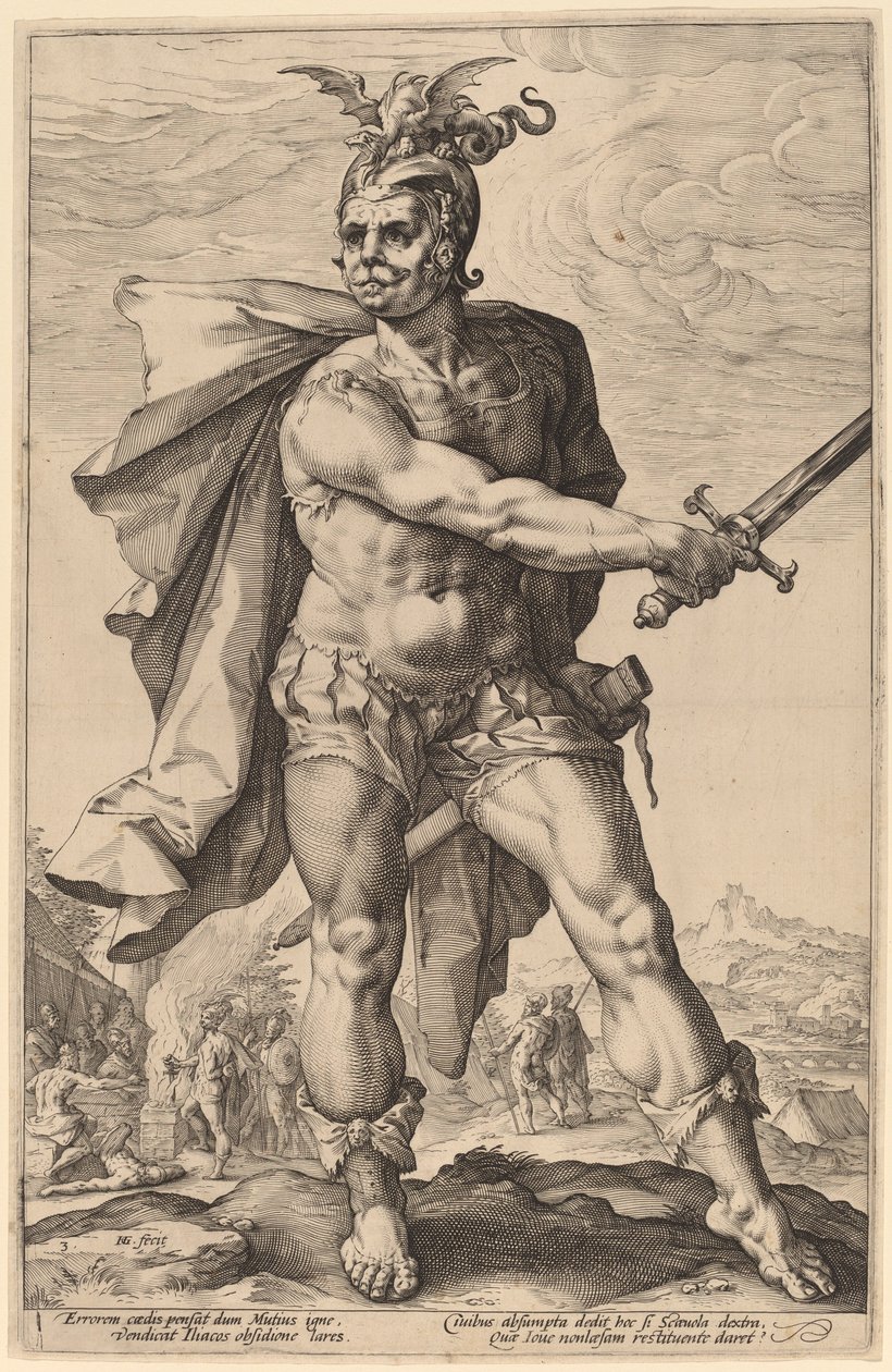 Mucius Scaevola - Hendrik Goltzius