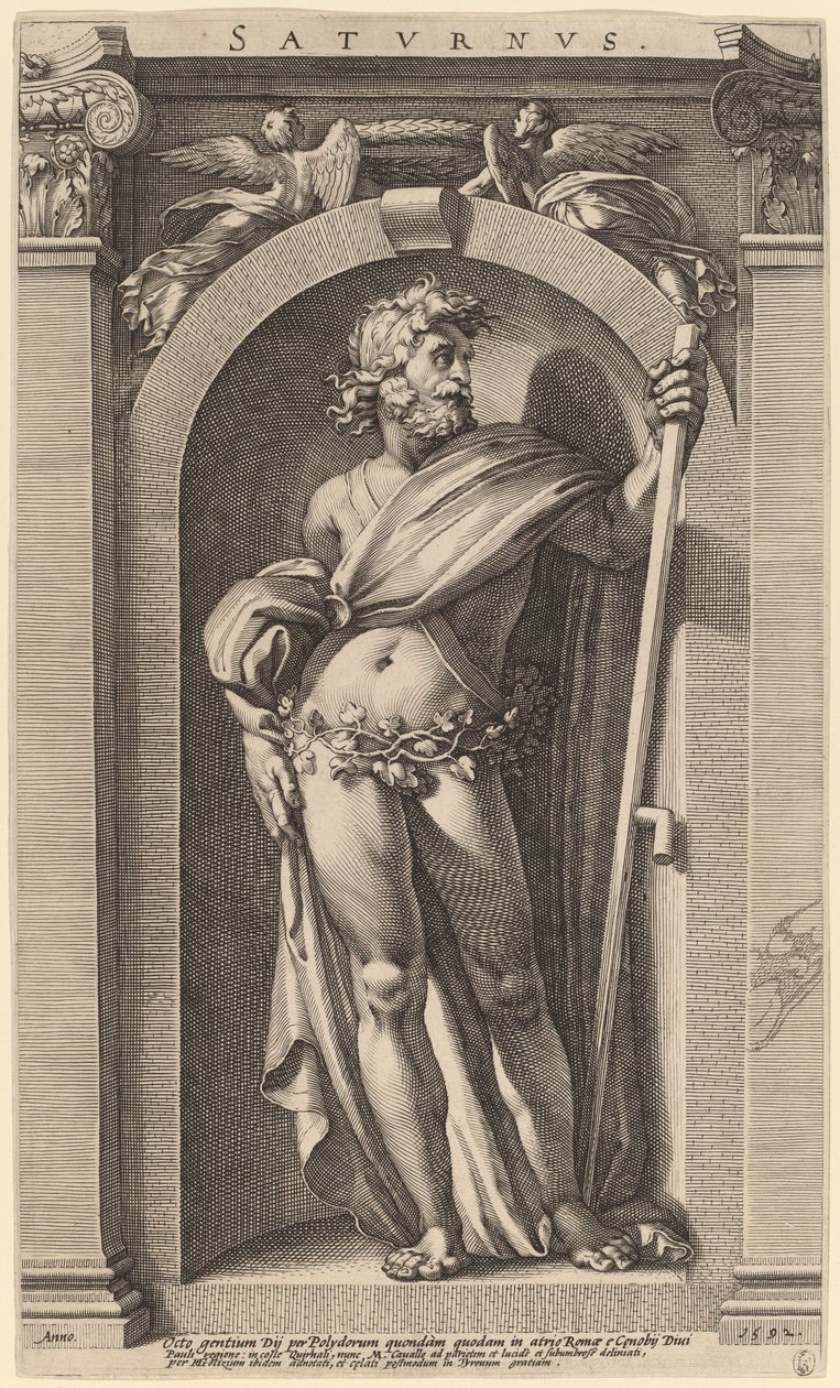 Saturne - Hendrik Goltzius after Polidoro da Caravaggio