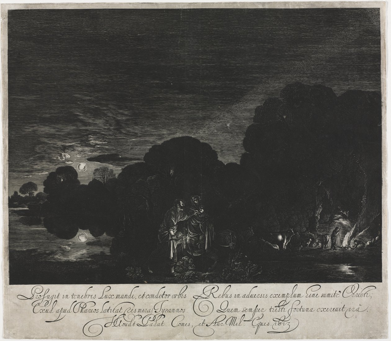 La fuite en Égypte (nuit) - Hendrik Goudt