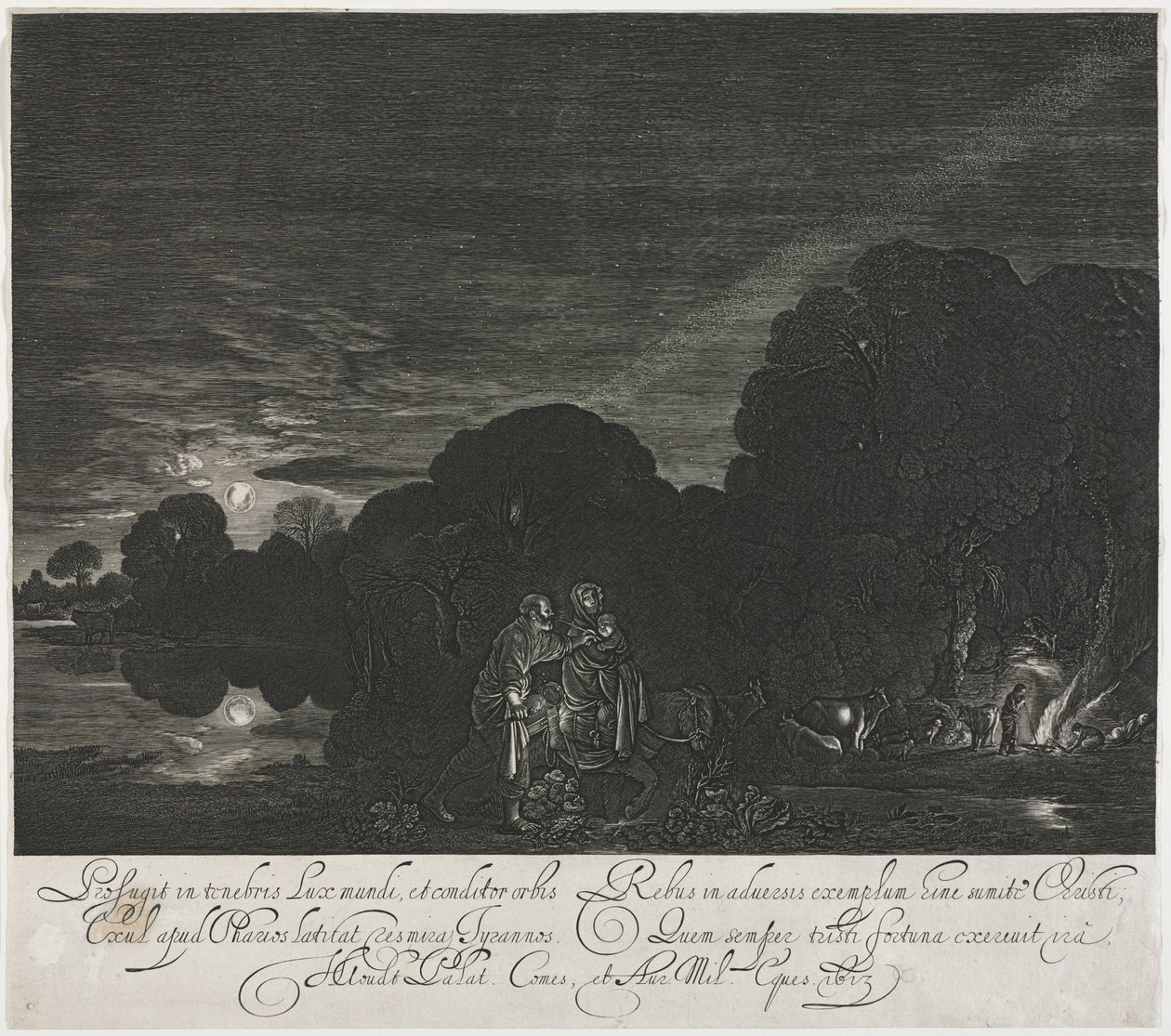 La fuite en Égypte la nuit - Hendrik Goudt