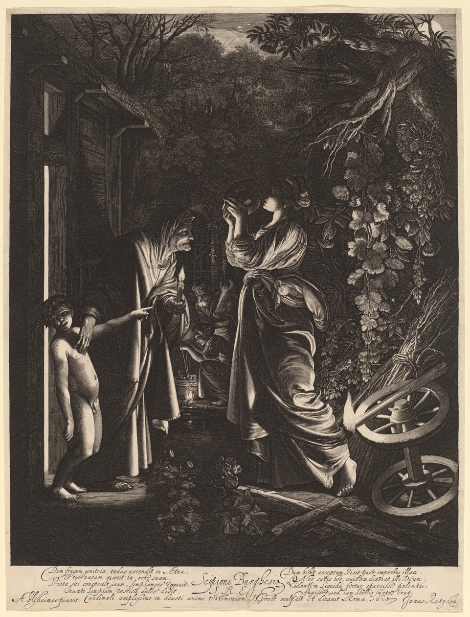 La Moquerie de Cérès - Hendrik Goudt after Adam Elsheimer