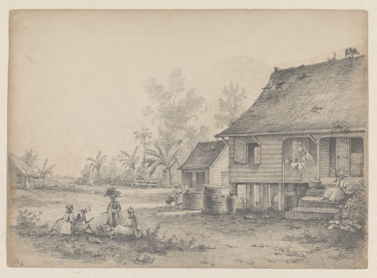 Maison simple avec personnages - Hendrik Huygens