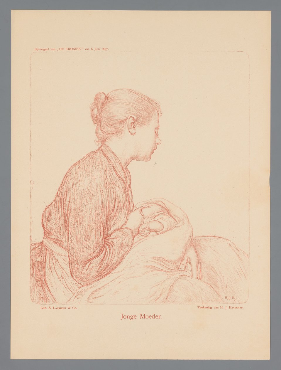 Jeune mère - Hendrik Johannes Haverman