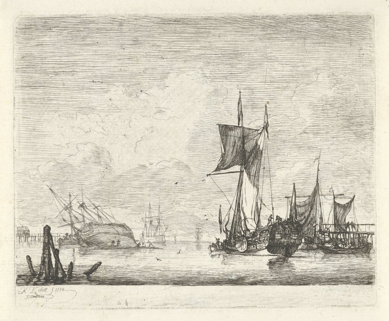 Vue de rivière - Hendrik Kobell
