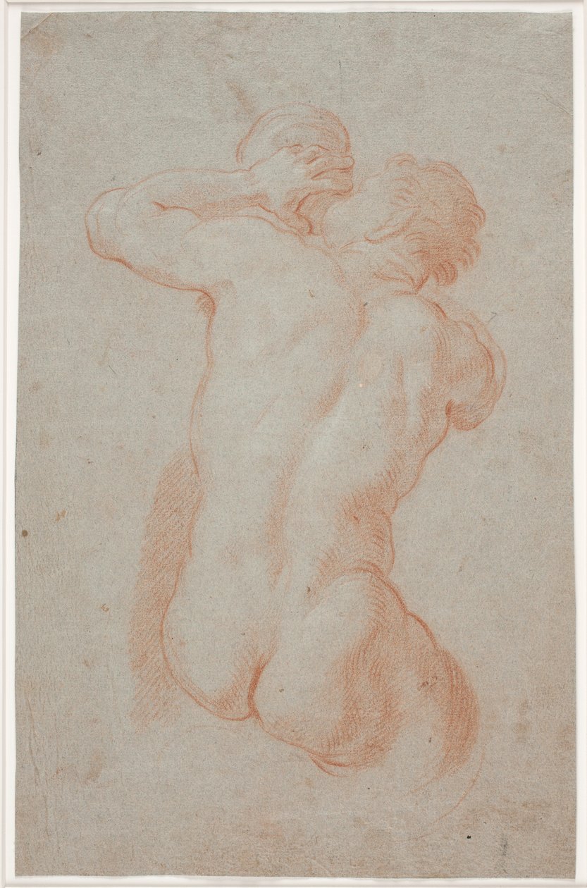 Triton soufflant dans une conque vu de dos - Hendrik Krock