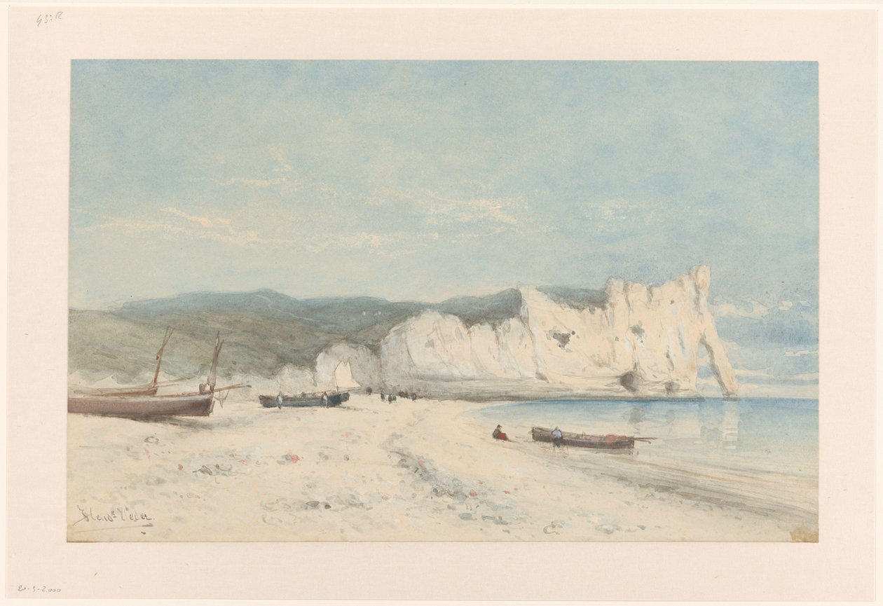 Paysage côtier avec falaises de craie blanches - Hendrik Veder