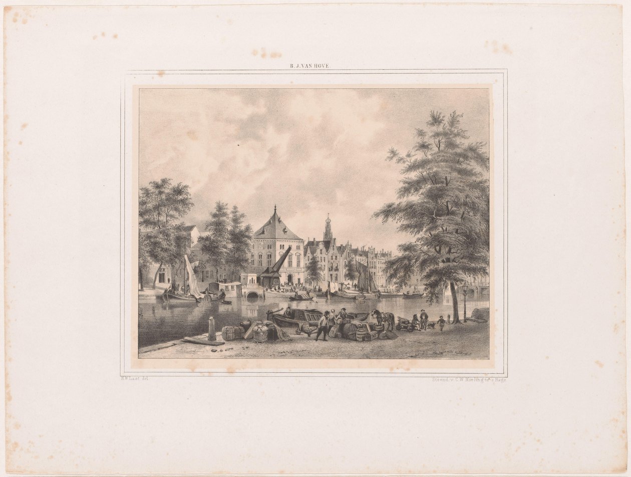 Vue de Haarlem depuis le Spaarne - Hendrik Wilhelmus Last