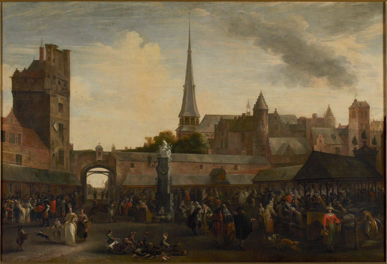 Le Vismarkt à Anvers - Hendrik van Minderhout