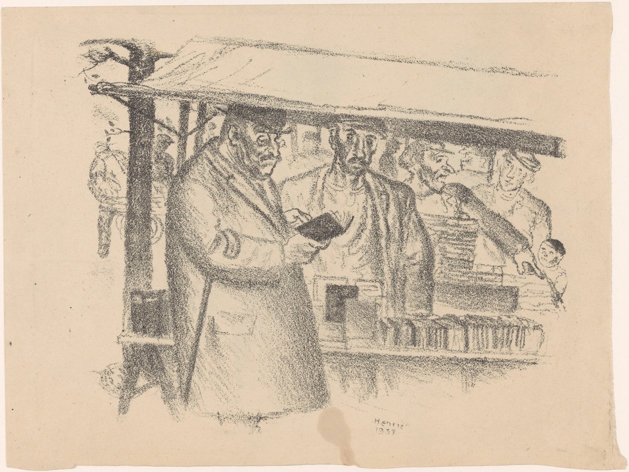 Étal de livres sur un marché - Henk Henriët