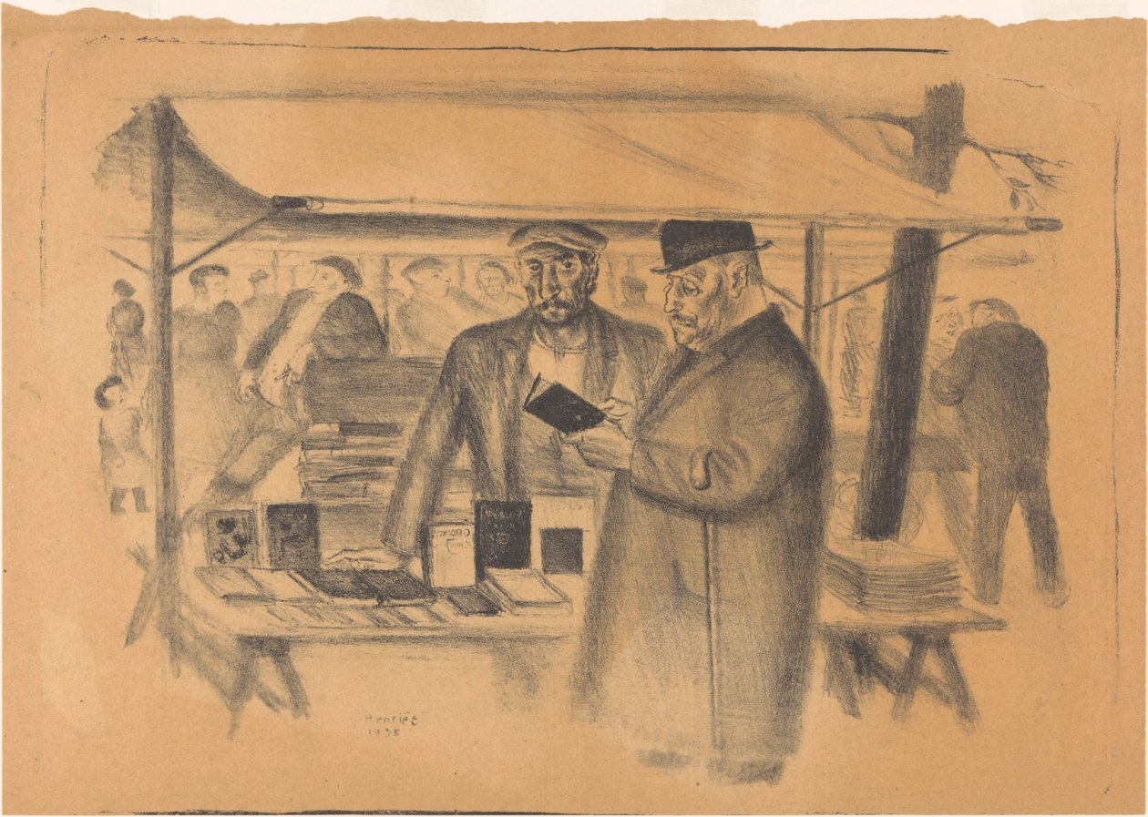 Étal de livres sur un marché - Henk Henriët
