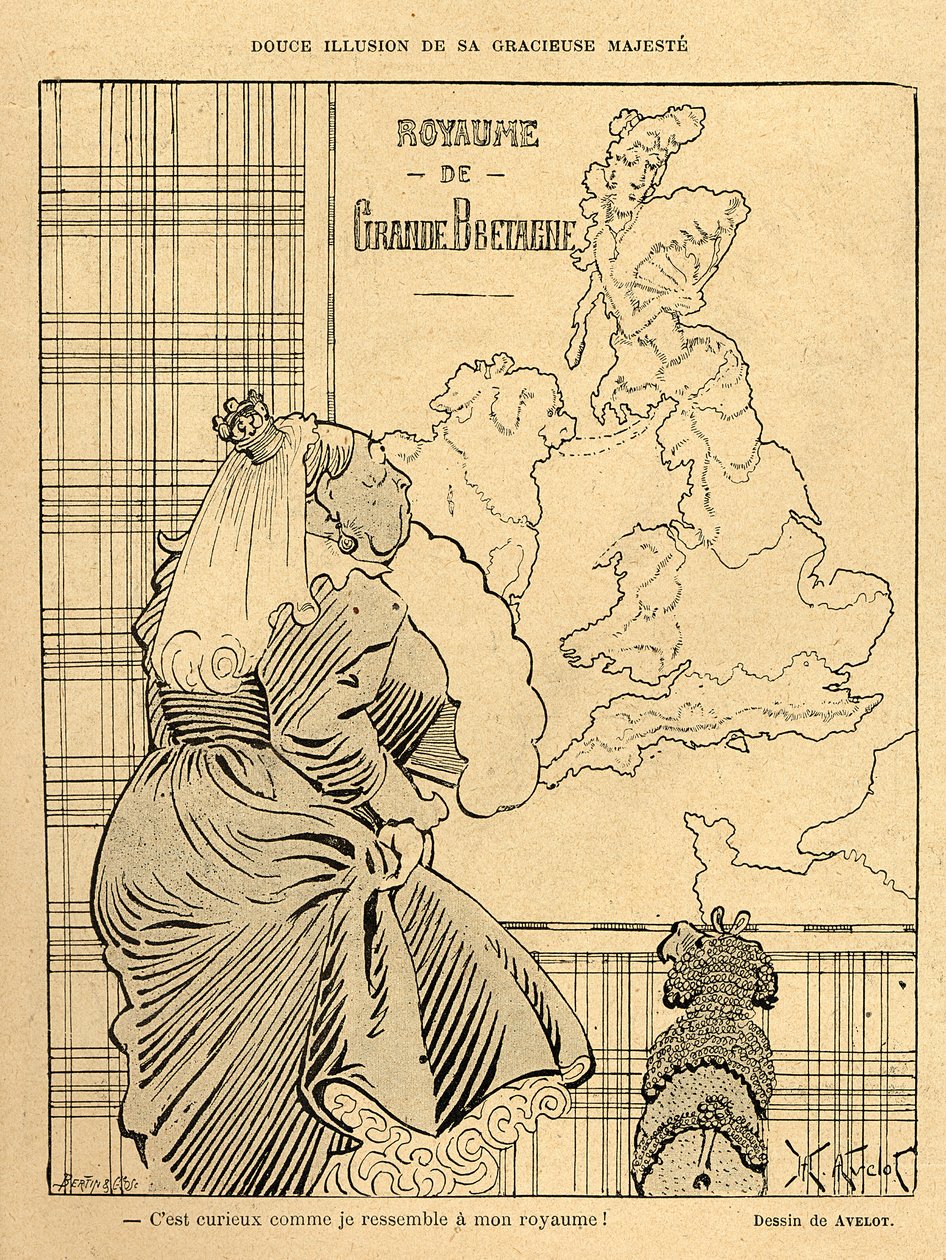 Caricature de la reine Victoria, de 