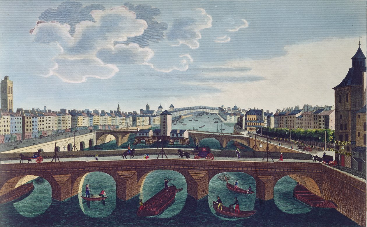 Le Pont au Change et le Pont Notre Dame, c.1815-20 - Henri Courvoisier Voisin