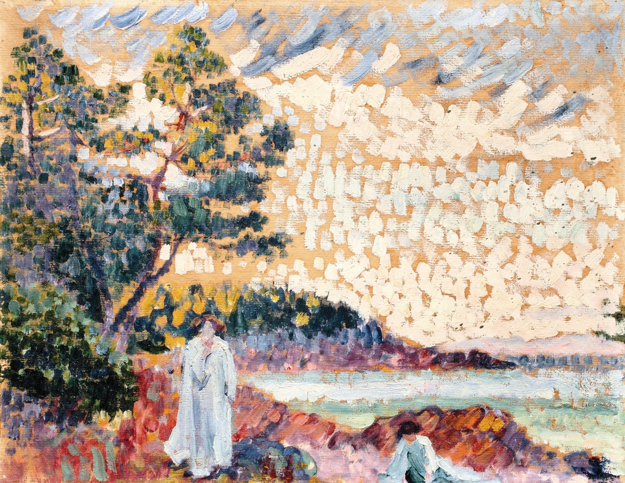 Deux femmes dans un paysage marin, vers 1900 - Henri Edmond Cross