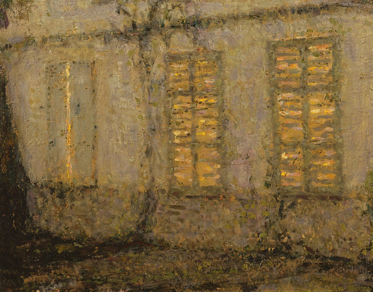 Volets fermés, clair de lune, Gerberoy, c.1932 - Henri Eugene Augustin Le Sidaner