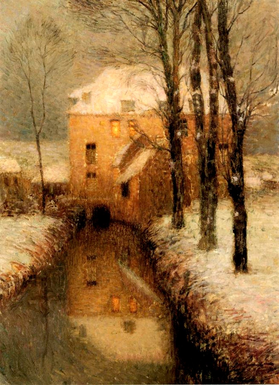 Le canal en hiver, 1901 - Henri Eugene Augustin Le Sidaner