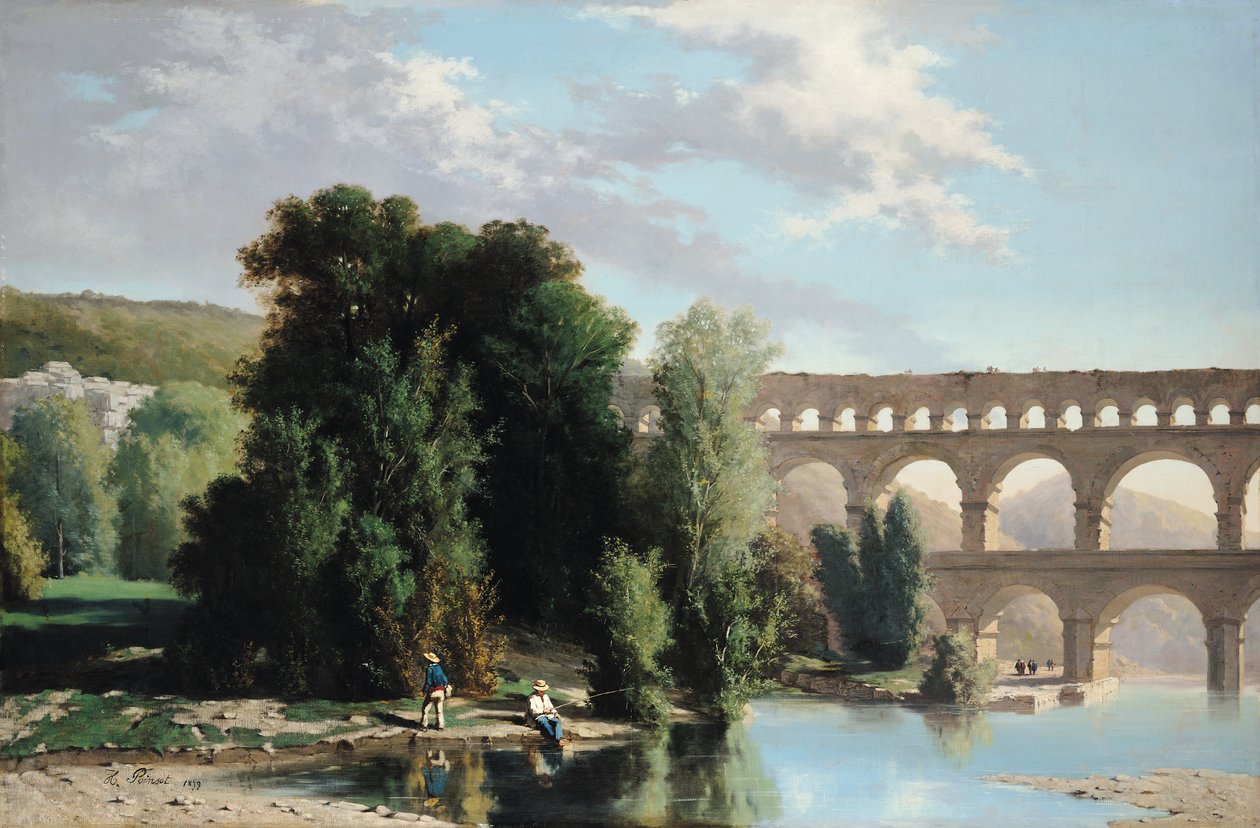 Vue du Pont du Gard, 1859 - Henri Marie Poinsot