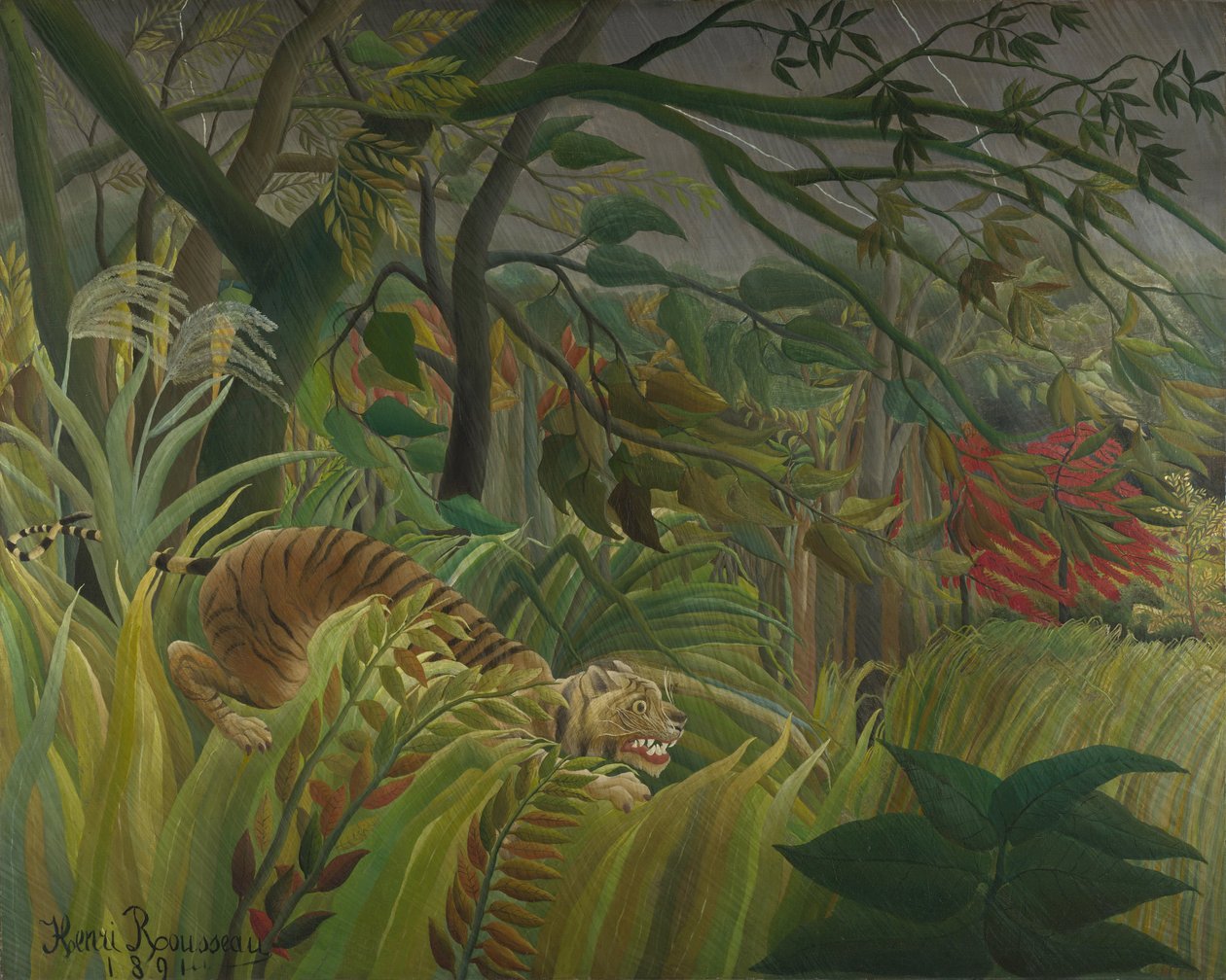 Tigre dans une tempête tropicale (Surpris!) 1891 - Henri Rousseau