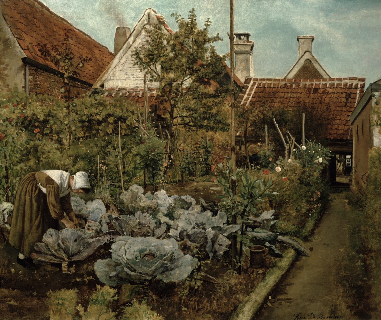 Un jardin flamand - Henri de Braekeleer