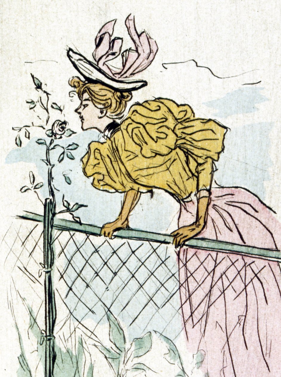 Femme sentant des roses - Henri Boutet