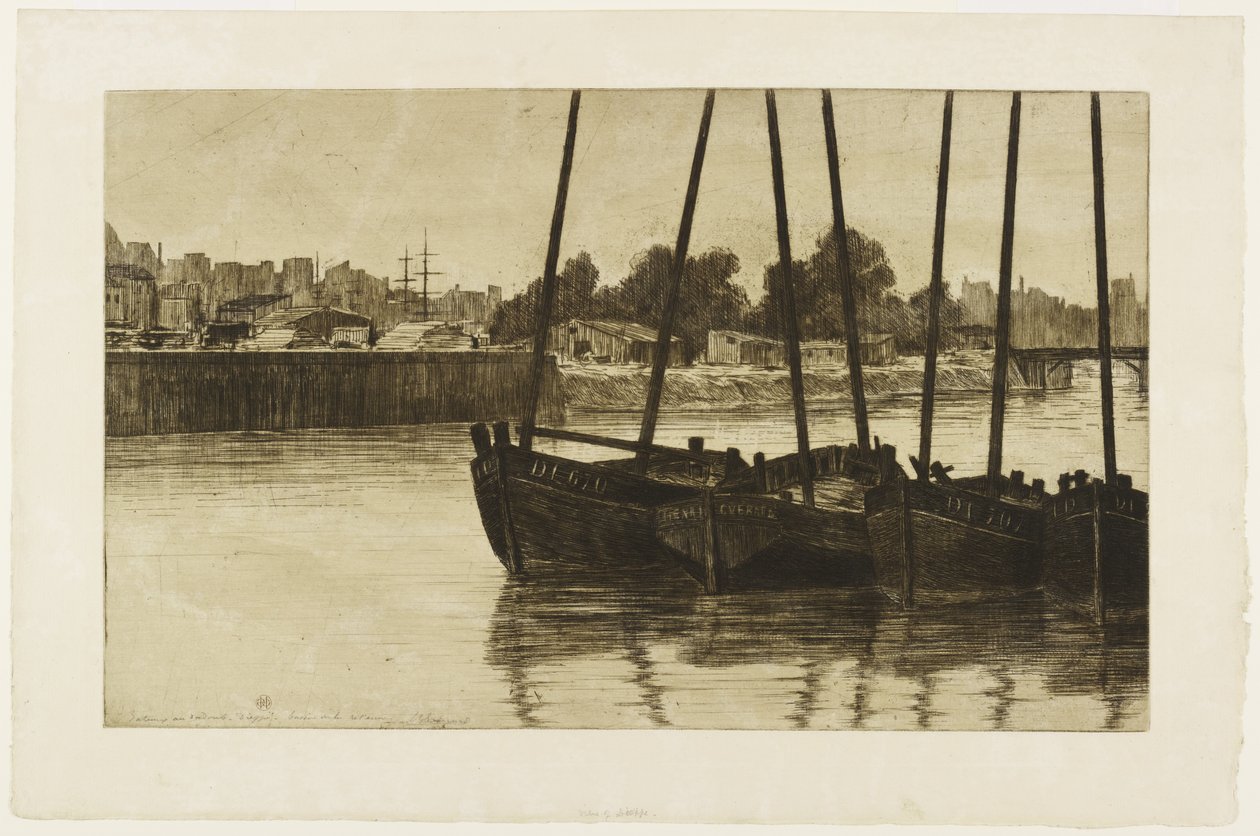 Bateaux au Radoub, Dieppe - Henri Charles Guérard